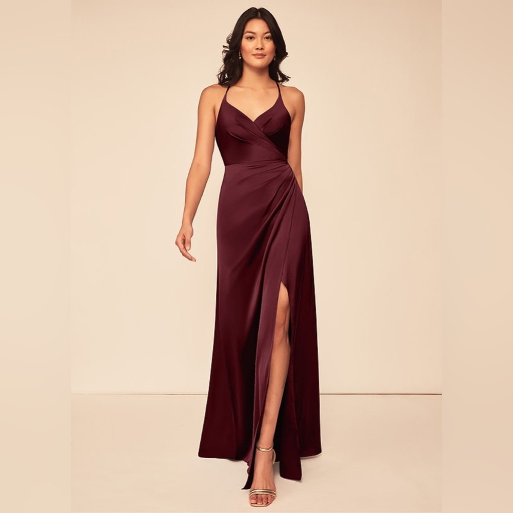 AZAZIE GEANNA STRETCH SATIN DRESS SIZE 6